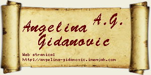 Angelina Gidanović vizit kartica